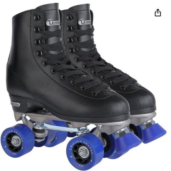 Chicago Skates MENS Premium Black Quad Roller Skates - Size 9 main image 3